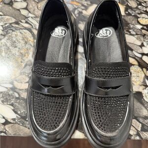 Chic Black Loafers with Studded Design